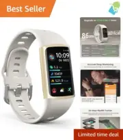 FINO 2 Slim Smart Watch - Health Tracker with Blood Oxygen & Heart Rate Monitor