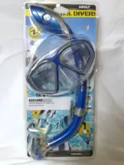 NEW U.S. Divers Mask & Snorkel Pool Lake Ocean Adult Blue Moorea Crest