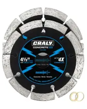 4-1/2 Inch Segmented Rim Diamond Saw Blade for Angle Grinder, 7/8 Inch Arbor,...