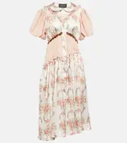 [Simone Rocha] Simone Rocha Patchwork floral midi dress AU 10 multicoloured