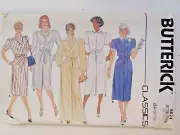 Dress Belted Tie 14 16 18 Butterick 6624 Sewing Pattern UC VTG Classics Long Mid