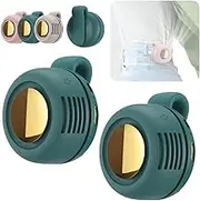 Portable Clip-On Fan, 3 Speeds Silent Mini Bladeless Fan Clip on for Travel, Rechargeable Small Personal Clip on Fans, Portable Clip-On Neck Whirlwind Fan for Waist Clips Gift(Green2)