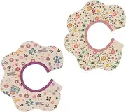 IWOWHERO 2pcs Cotton Bibs for Cute Flower Shape Feeding Aprons Easy Clean Saliva Towels for Drooling Boy Girl Lightweight Comfortable Design