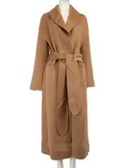 Brown Wool Long Robe Coat