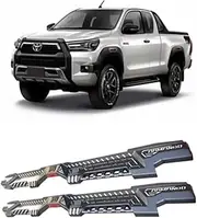 MOMOAU Fixed Sidestep - Running Boards for Trucks, True Flush Mount, Compatible with 2016-2023 Toyota Hilux Revo Rocco