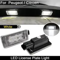 在飛比找蝦皮商城優惠-PEUGEOT 2 件裝高亮度白色 LED 牌照燈牌照燈適用