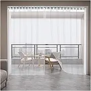 Transparent Plastic Curtain Strips Freezer Curtains Smooth Waterproof Shutters Vinyl Strips Suitable for Warehouse Factory Supermarket Corridor(1.3 mm,1.5x2.1m)