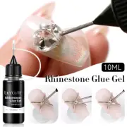 LILYCUTE Nail Charms Rhinestone Beads Flower Super Strong Adhesive Nail Glue Gel