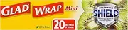 Glad Wrap Mini, 20 Metre Clear Cling Wrap, BPA-Free, Microwave Ready, 20m x 20cm, 1 Count