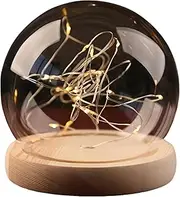 Baychon Cloche Glass Domes for Display, Glass Dome with Base, Cloche Bell Jar Display Case for Flower