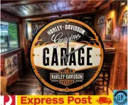 Nostalgic-Art Wall Clock - Harley-Davidson Garage - Collectible Gift Ideas
