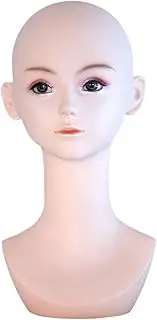 "Abbraccia" Bald Manikin Head Professional Cosmetology Face Portable Wig Holder Training Head for Beauty Accessories Scarves Hats Props