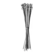 100pcs Stainless Steel Zip Ties, 12"/300mm Self-Locking Cable Wraps, 198 LBS