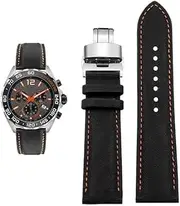 [London Craftwork] Canvas Strap fit Tag Heuer MONACO CARRERA FORMULA 1 Watch 22mm Butterfly Clasp