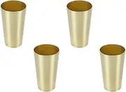 KUMGROT 4pcs Furniture Feet Cover Metal Table Foot Cover Cap Furniture Leg Cover Floor Protector Modern Style Table Chair Sofa Feet Cover Gold 60×34×25mm/2.36×1.34×0.98in
