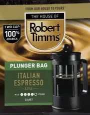 Robert Timms Plunger Espresso Coffee Bags X 50