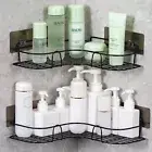 Adhesive Corner Shower Caddy - Rustproof Bath Organizer, No Drilling Wall Mount