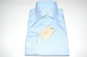 NEW BRIONI Dress Blue SHIRT 100% Cotton Size 17.5 Us 44 Eu(Cod MA24)