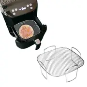Stainless Steel Air Fryer Grill Rack Baking Tray Dehydrator Accessory-Style 1