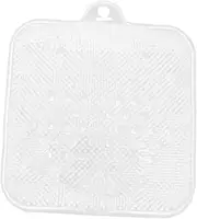 SAFIGLE Suction Cup Shower Foot Scrubber Mat Foot Cleaner Massager for Smooth Skin Transparent Design for All Ages Dead Skin Removal