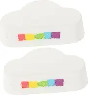 FOYTOKI 2Pcs Cloud Shape Bath Spa Bathing Foaming Balls Fragrant Bath Salt for Relaxation Moisturizing Exfoliating Skin Care present for Loved Ones