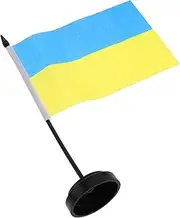 Outanaya Table Flag with Stick and Base Durable Desk Flag Decoration for Home Office and School for Commemorative Events