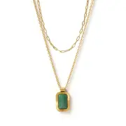 Matteo Necklace Stack - Jade
