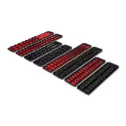 TEKTON Modular Socket Rail/Tray Organizer Set 1/4", 3/8", 1/2" Drive (196-Tool)