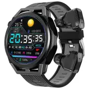 New N18 Smart Watch Tws 2 In 1 HIFI Stereo Wireless Bluetooth Dual Headset Call For Android IOS Color Black