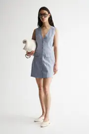 Venice Dress Blue Stripe Size 12 | Elka Collective
