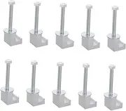 Zerodeko 10pcs Aluminum Clamps for Truck Toolbox Mounting Silver Tie Downs for Pickup Trucks Durable Construction Modern Aesthetic Design for Tool Storage and Replacement Parts