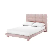 Aina Tufted Boucle Bed Frame - Pink