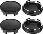 X AUTOHAUX 4pcs Black 59mm Dia 5 Clips Wheel Tyre Center Hub Caps Cover for Car