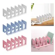Acrylic File Sorter 5 Section Storage Stand for Notebooks Books Letter Paper
