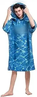 Changing Robe, Swimming Towel Beach Towel, Wrap Absorbent Quick-Drying Cloak Diving Beach Towel, Quick-Drying Change Bathrobe Cloak Sport Robe (Color : Blue, Size : One Size)