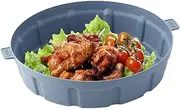 LeoLeoii Air Fryer Silicone Liners,Silicone Air Fryer Basket Reusable Bakeware Basket Liner High-Temperature Resistant Liner for Toaster Oven,Round Oven Basket Microwave Liner