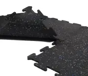 RubberFlooring4u 1/2" Interlocking Rubber Gym Tile, Strongest Gym Tile - 64 sqft