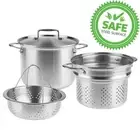 Scanpan - Satin 18/10 Stainless Steel Induction 3pc Multi Pasta/Steamer Pot Set