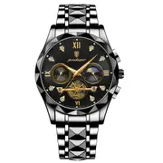 Men’s Waterproof Luminous Chronograph Wristwatch - Black