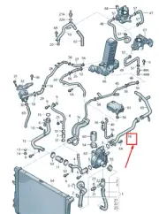 AUDI Q7 4L Engine Coolant Pipe 057121075AP NEW GENUINE