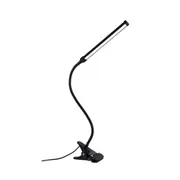 LED Desk Lamp 8W Folding Adjustable USB Charging Eye Protection Table Lamp USB Charge Version + Power Plug(Black)