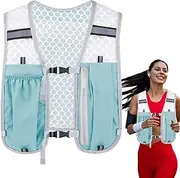 [Mirpuytn] Running Hydration Vest | Running Hydration Pack Vest with Multiple Pockets,Elastic Lightweight Stable Bladder Chest Pack Gear for Men Women Hiking Marathons Race Camping