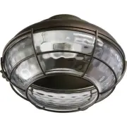 Quorum Hudson 1 Light Outdoor Flush Mount, Oiled Bronze - 1374-886