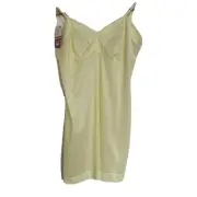 Vintage 1960's Bri-Nylon Women's Yellow Slip Size AU 18 Lingerie New With Tag