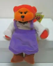 Skansen Retired Beanie Kid, CHARITY the Peasant Girl, Bear and Tag in Mint Cond