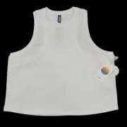VuoriI Women’s Sleeveless Micro Mesh Tank Top Shirt White Size Large Workout Run