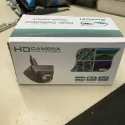HD Backup/Front/Side View Camera with Gold Rim, GreenYi AHD 720P Reverse Rear Ca