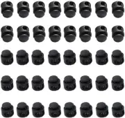 40 Pcs Plastic Slide Cord Clamp Cord Stopper Plastic Cord Locks Rubber Cord