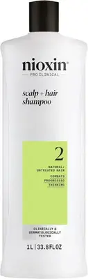 Nioxin System 2 Scalp plus Hair Thickening Shampoo for Natural Hair with Prog...