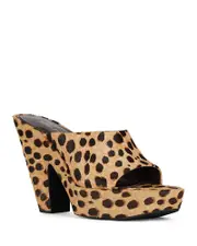 Jeffrey Campbell Women's Enriched Calf Hair High Heel Platform Sandals